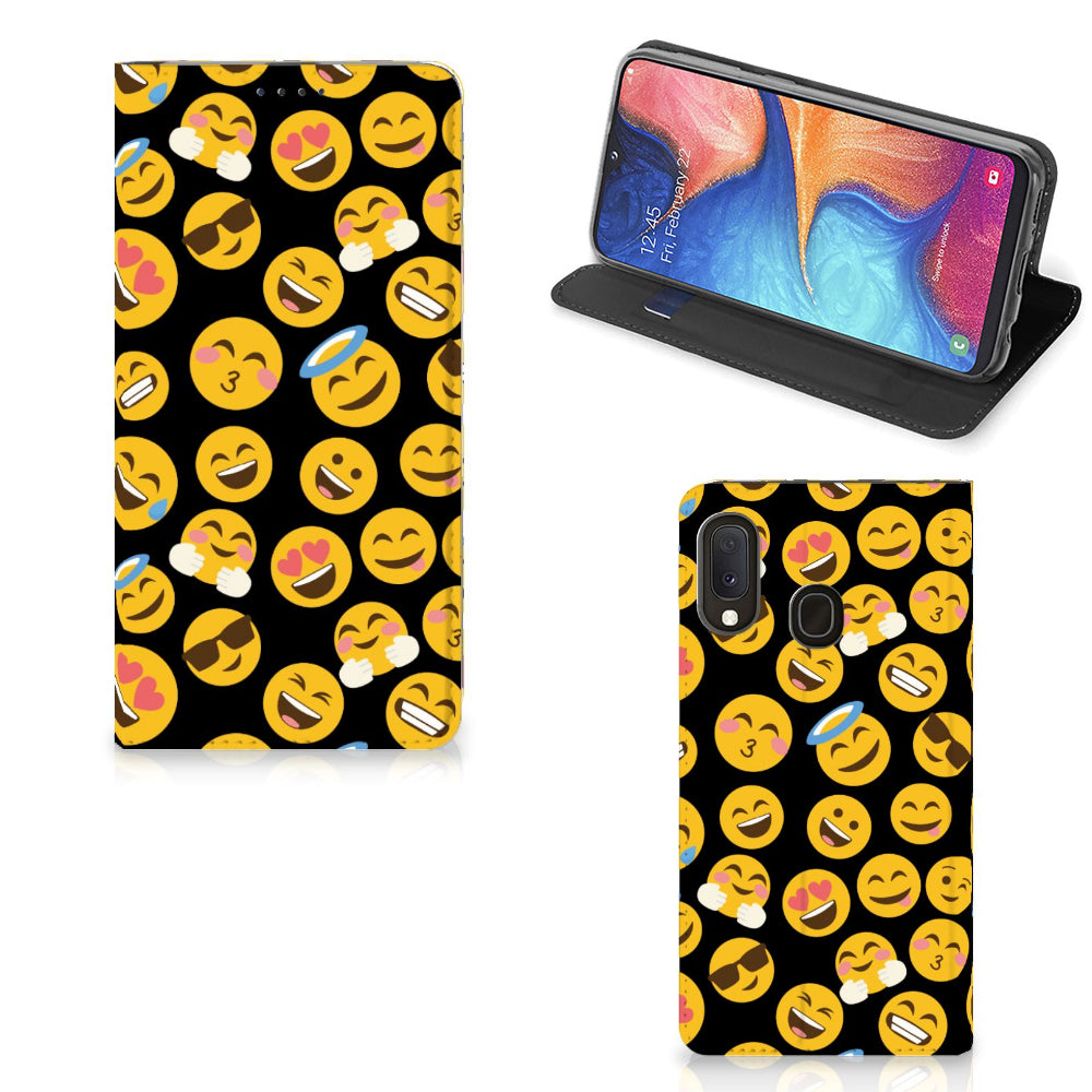 Samsung Galaxy A20e Hoesje met Magneet Emoji