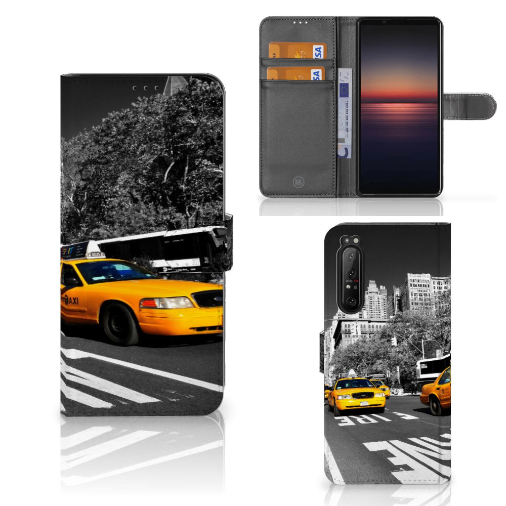 Sony Xperia 1 II Flip Cover New York Taxi