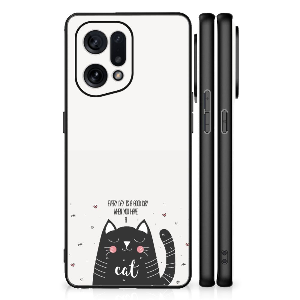 OPPO Find X5 Hoesje Cat Good Day B2C Telecom