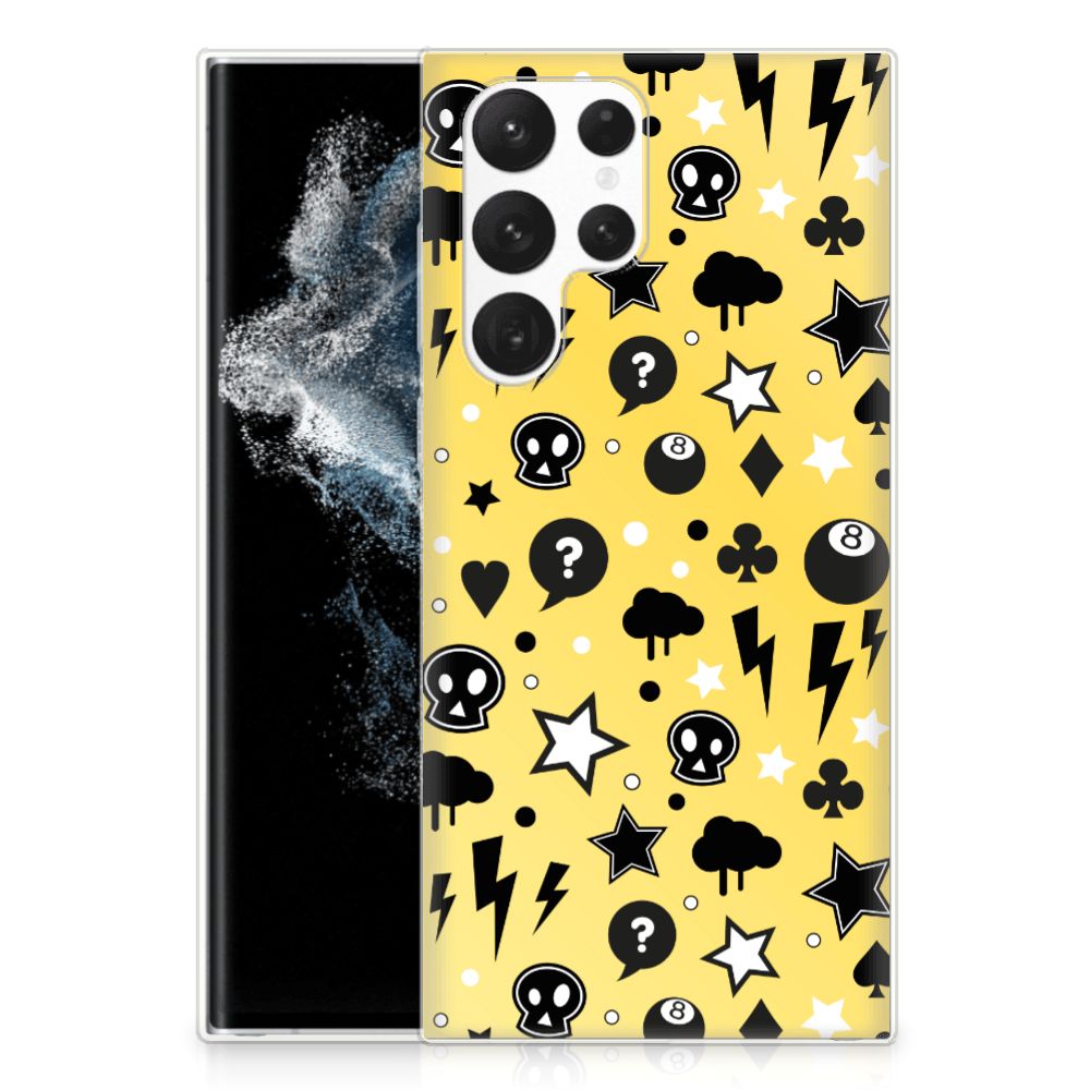 Silicone Back Case Samsung Galaxy S22 Ultra Punk Geel B2C Telecom