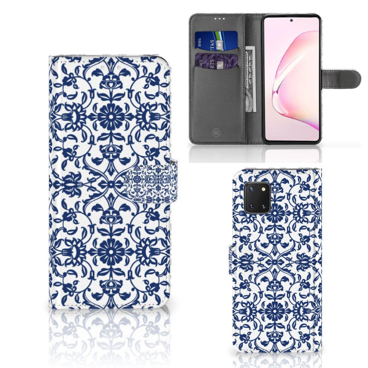 Samsung Note 10 Lite Hoesje Flower Blue