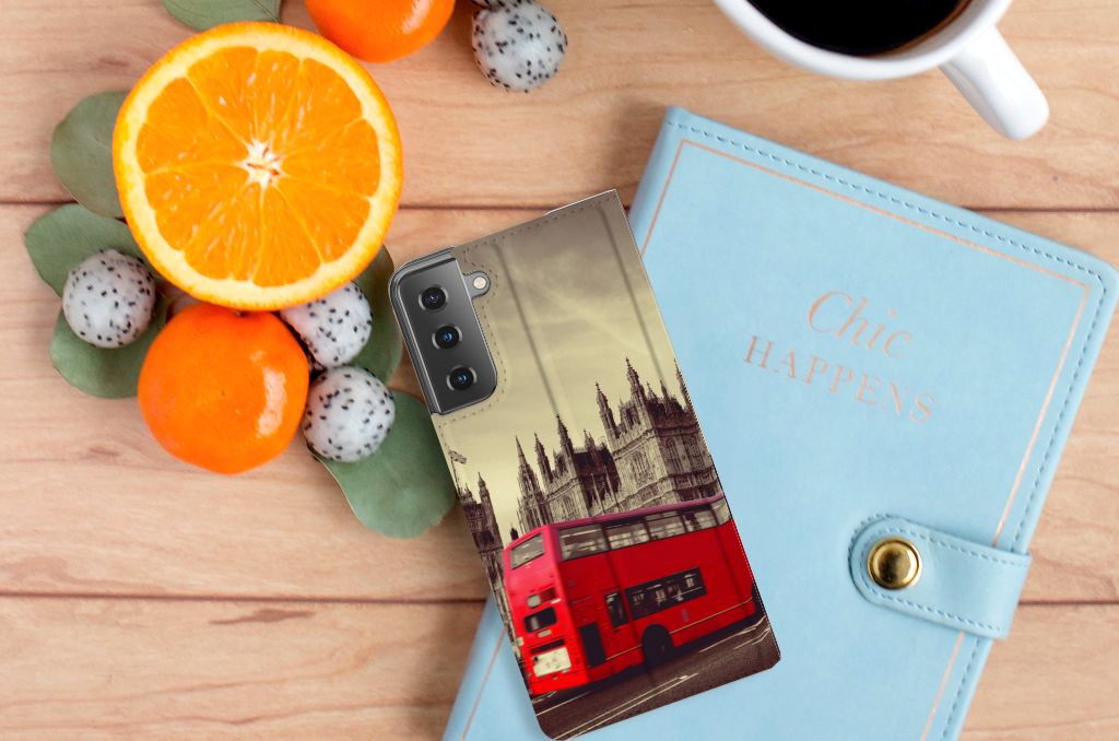 Samsung Galaxy S21 Plus Book Cover Londen - B2C Telecom