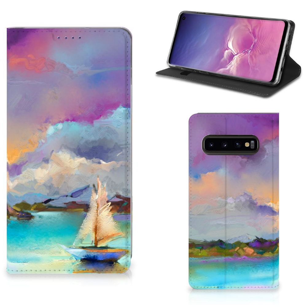 Bookcase Samsung Galaxy S10 Boat