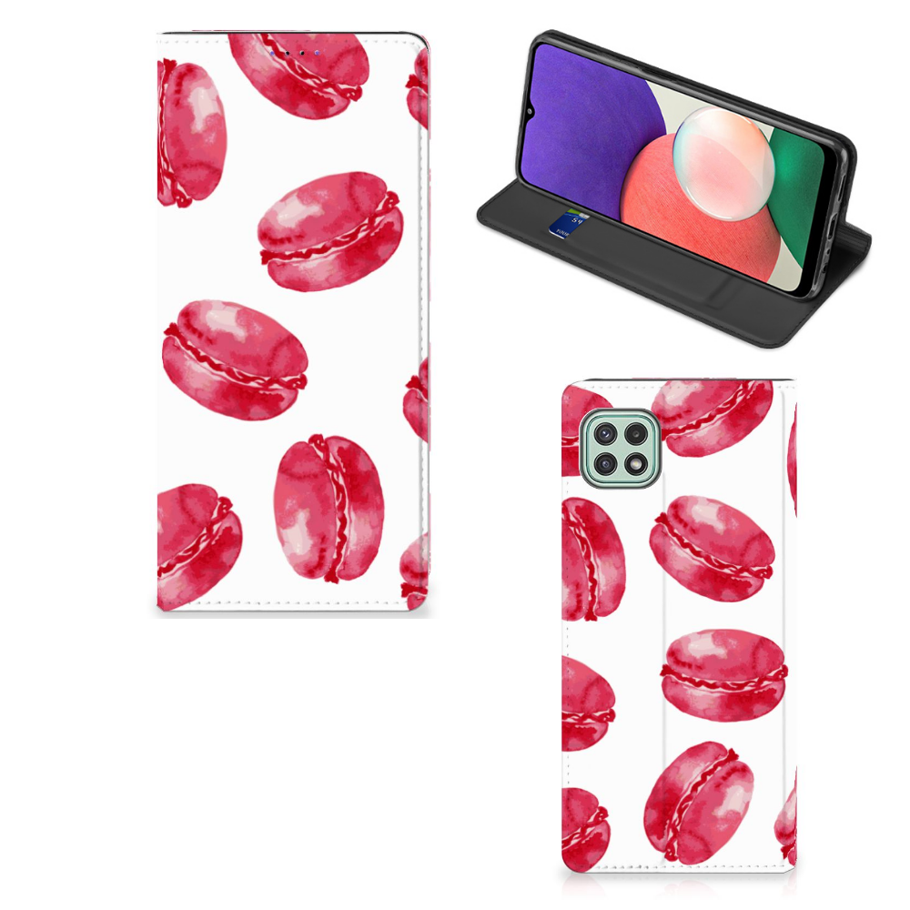 Samsung Galaxy A22 5G Flip Style Cover Pink Macarons - B2C Telecom