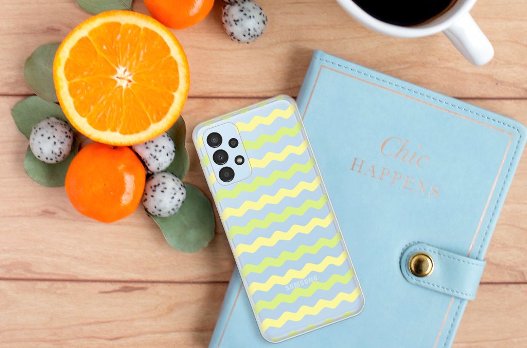 Samsung Galaxy A13 4G TPU bumper Waves Yellow B2C Telecom