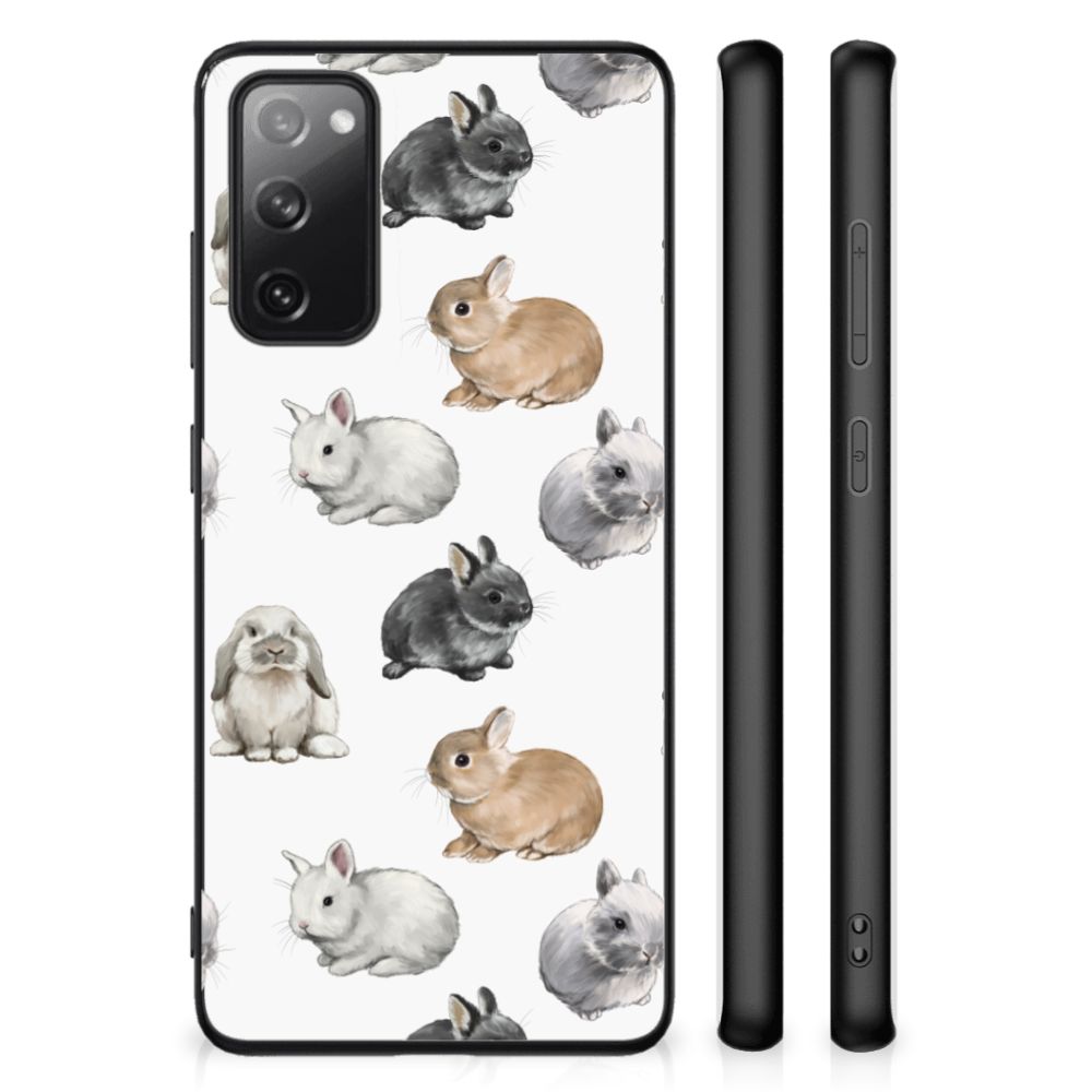 Dierenprint Telefoonhoesje voor Samsung Galaxy S20 FE Konijntjes B2C Telecom