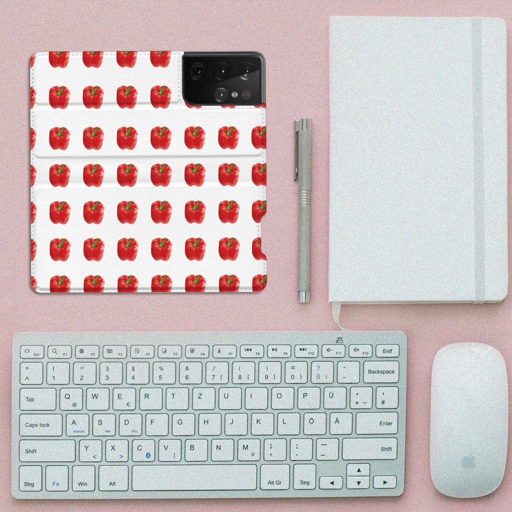 Samsung Galaxy S21 Ultra Flip Style Cover Paprika Red - B2C Telecom