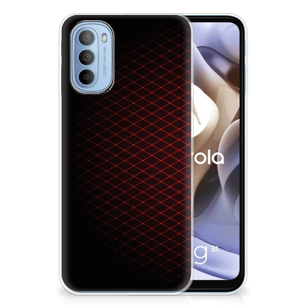 Motorola Moto G31 | G41 TPU bumper Geruit Rood