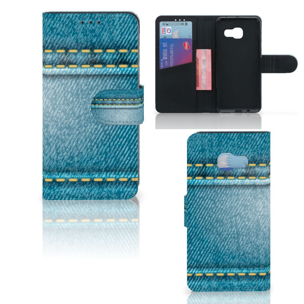 Samsung Galaxy A3 2017 Wallet Case met Pasjes Jeans