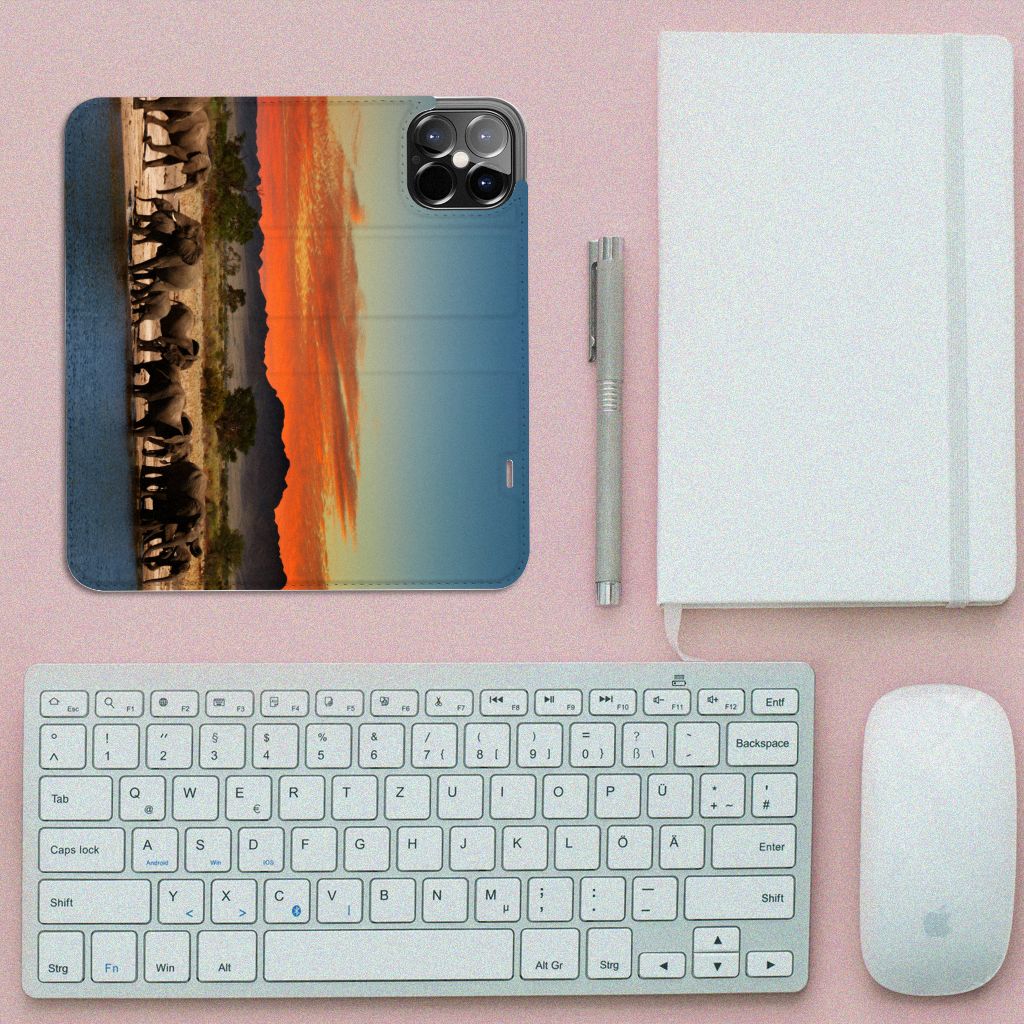 iPhone 12 Pro Max Hoesje maken Olifanten - B2C Telecom