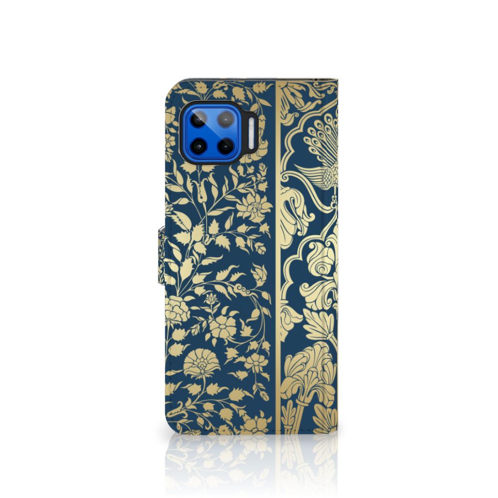 Motorola Moto G 5G Plus Hoesje Beige Flowers