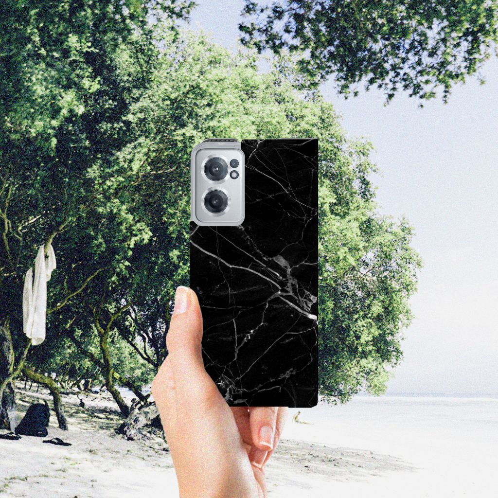 OnePlus Nord CE 2 5G Standcase Marmer Zwart - Origineel Cadeau Vader - B2C Telecom
