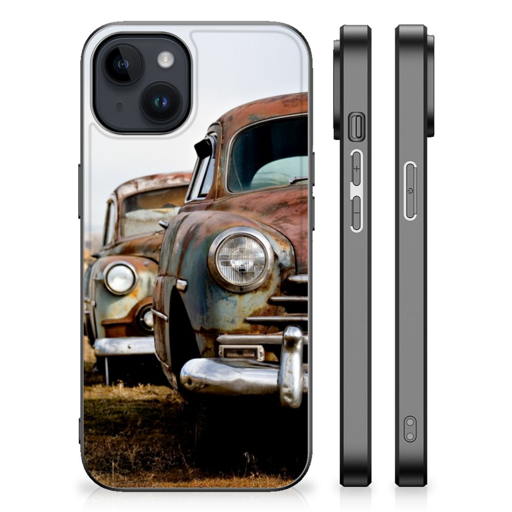 iPhone 15 Plus Silicone Back Case Vintage Auto