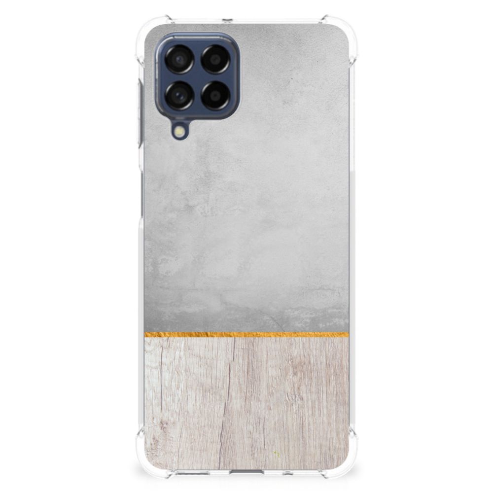 Samsung Galaxy M53 Stevig Telefoonhoesje Wood Concrete B2C Telecom