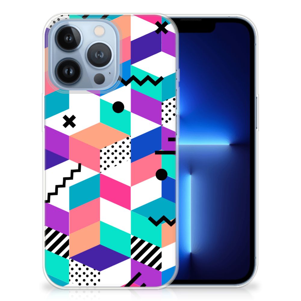 Apple iPhone 13 Pro TPU Hoesje Blokken Kleurrijk B2C Telecom