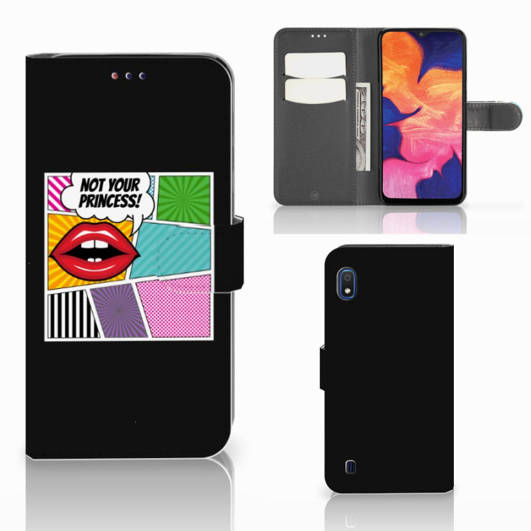 Samsung Galaxy A10 Wallet Case met Pasjes Popart Princess