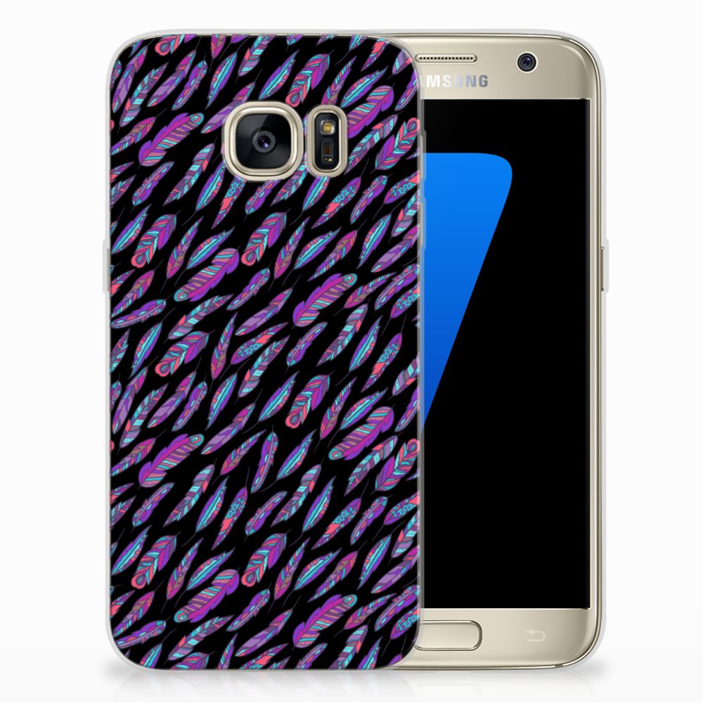 Samsung Galaxy S7 TPU bumper Feathers Color