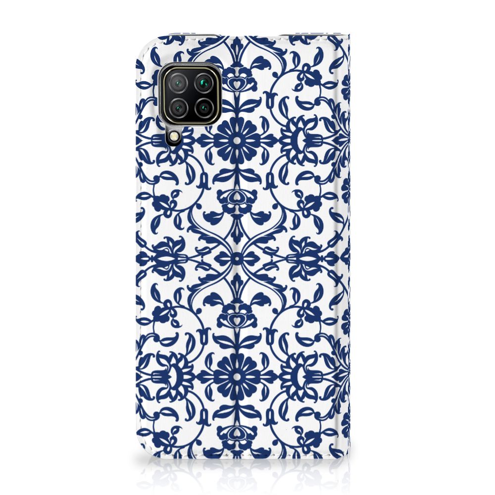 Huawei P40 Lite Smart Cover Flower Blue - B2C Telecom