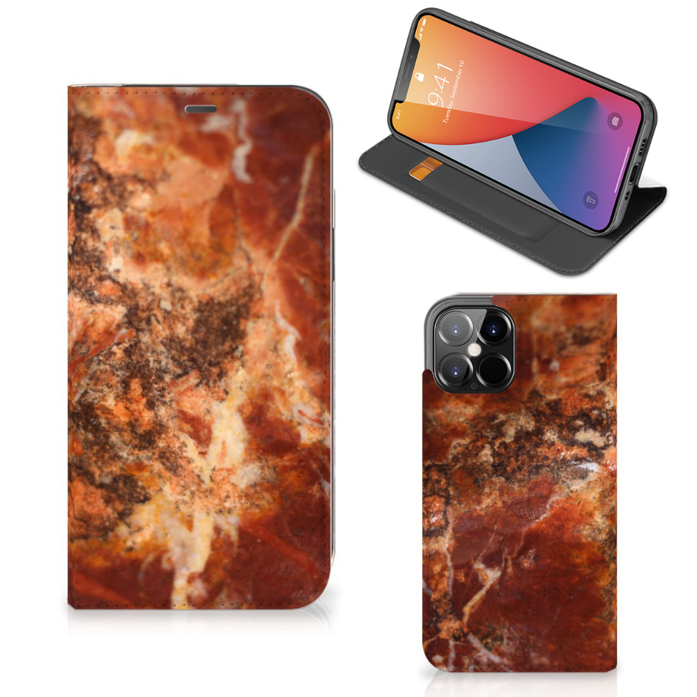 iPhone 12 Pro Max Standcase Marmer Bruin - B2C Telecom