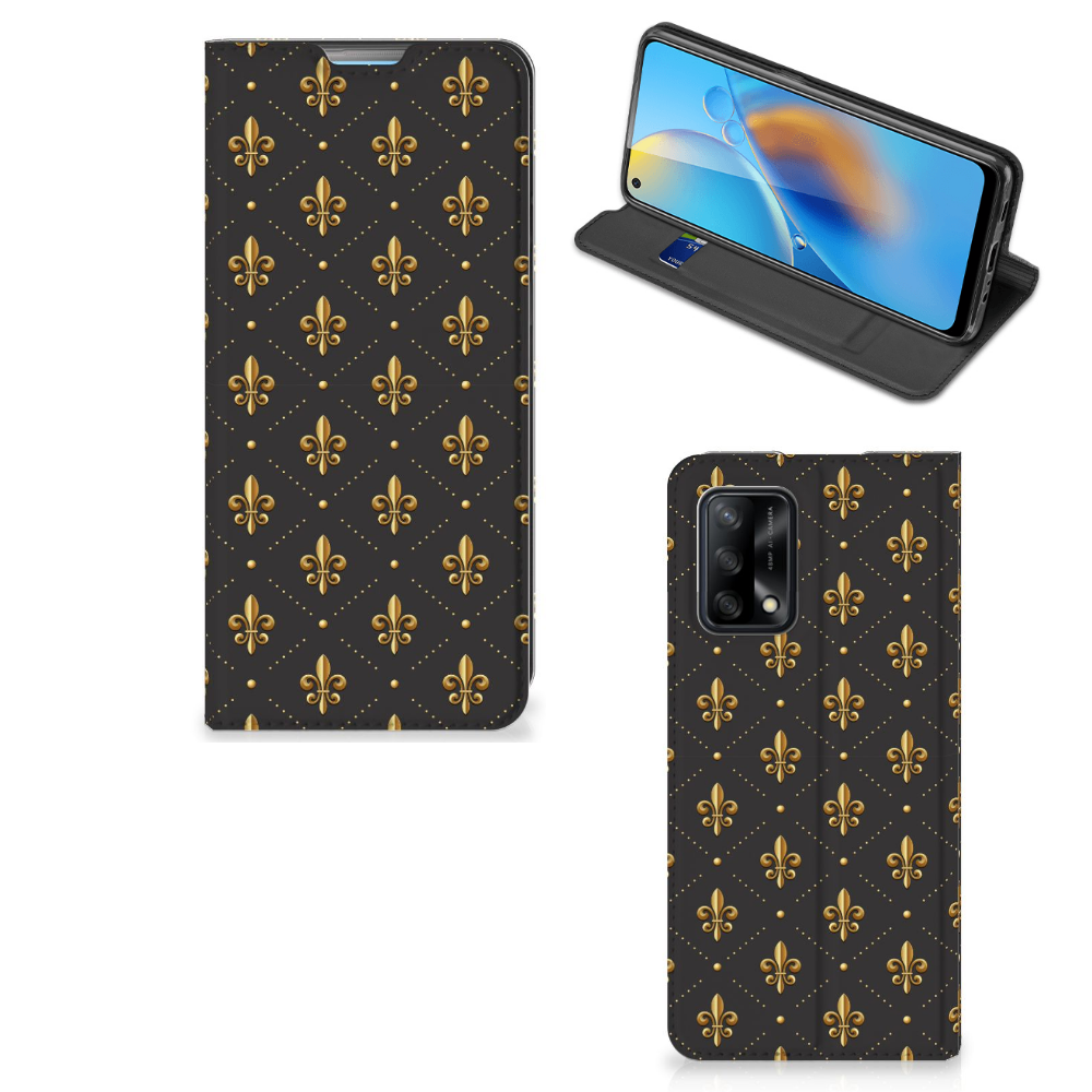 OPPO A74 4G Hoesje met Magneet Franse Lelie - B2C Telecom