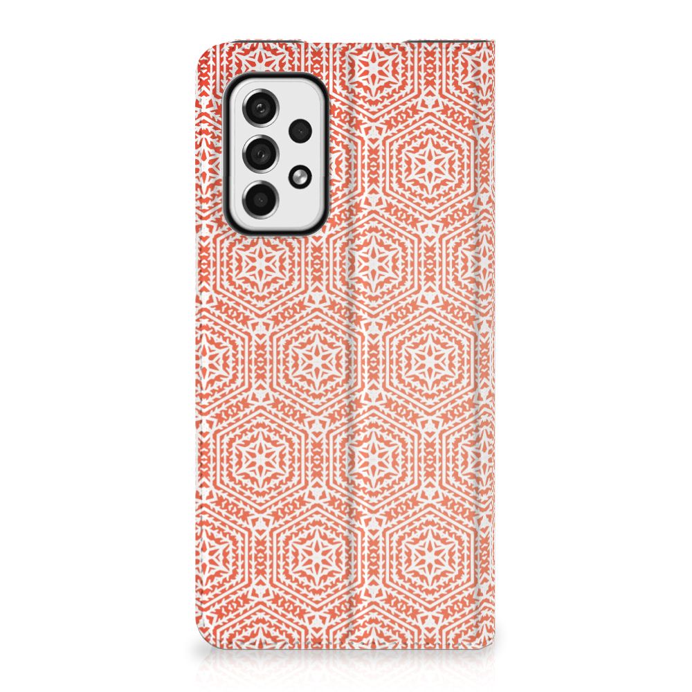 Samsung Galaxy A73 Hoesje met Magneet Pattern Orange - B2C Telecom