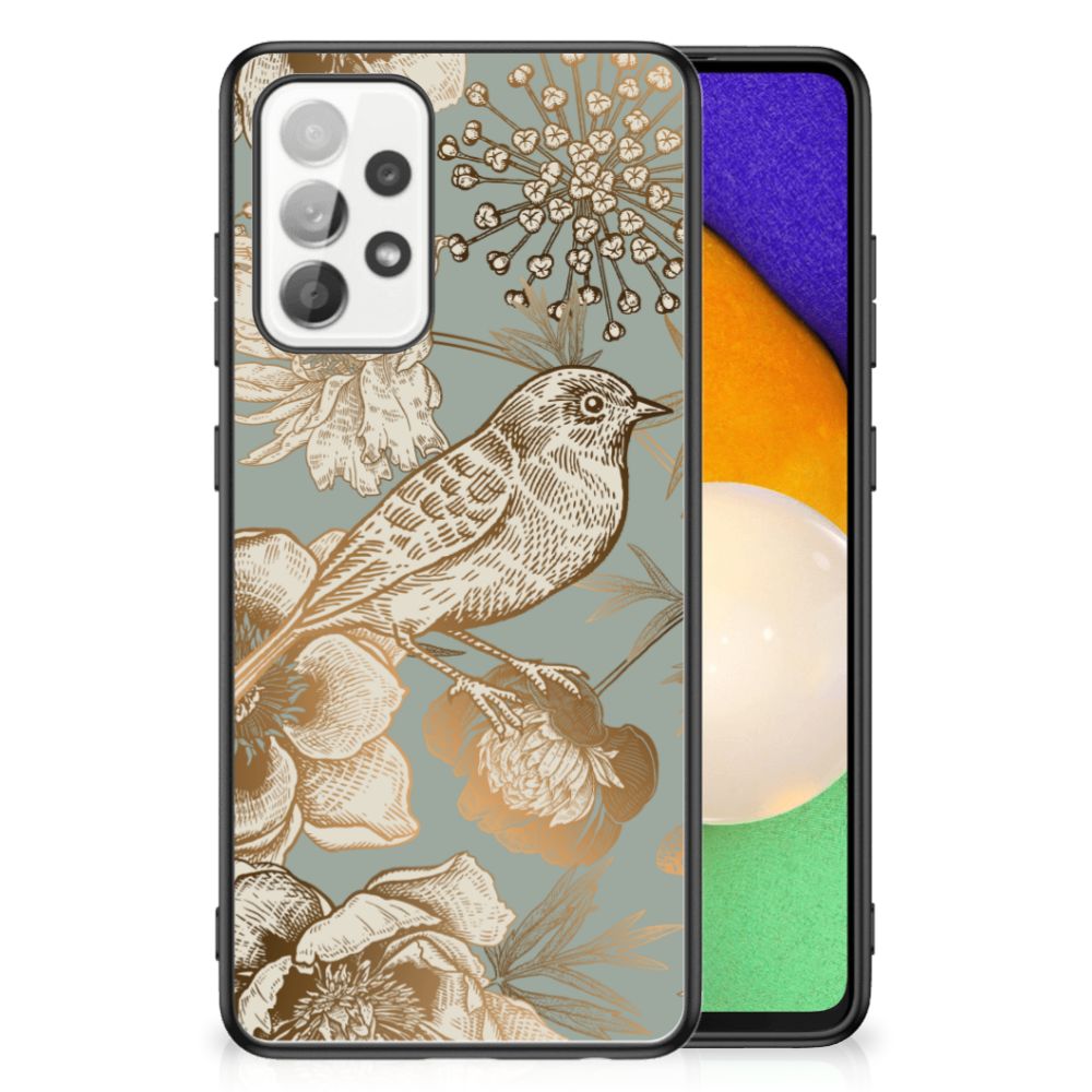 Bloemen Hoesje voor Samsung Galaxy A52 | A52s (5G/4G) Vintage Bird Flowers