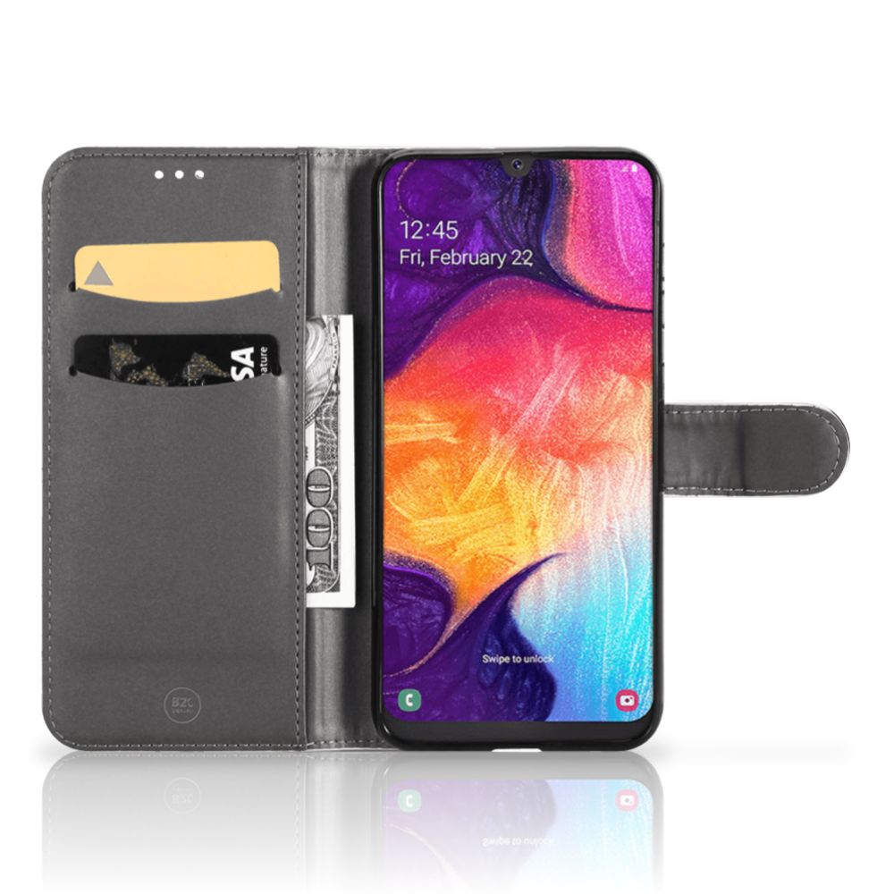 Samsung Galaxy A50 Telefoonhoesje met Pasjes Franse Bulldog