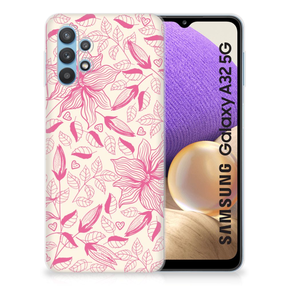 Samsung Galaxy A32 5G TPU Case Pink Flowers B2C Telecom