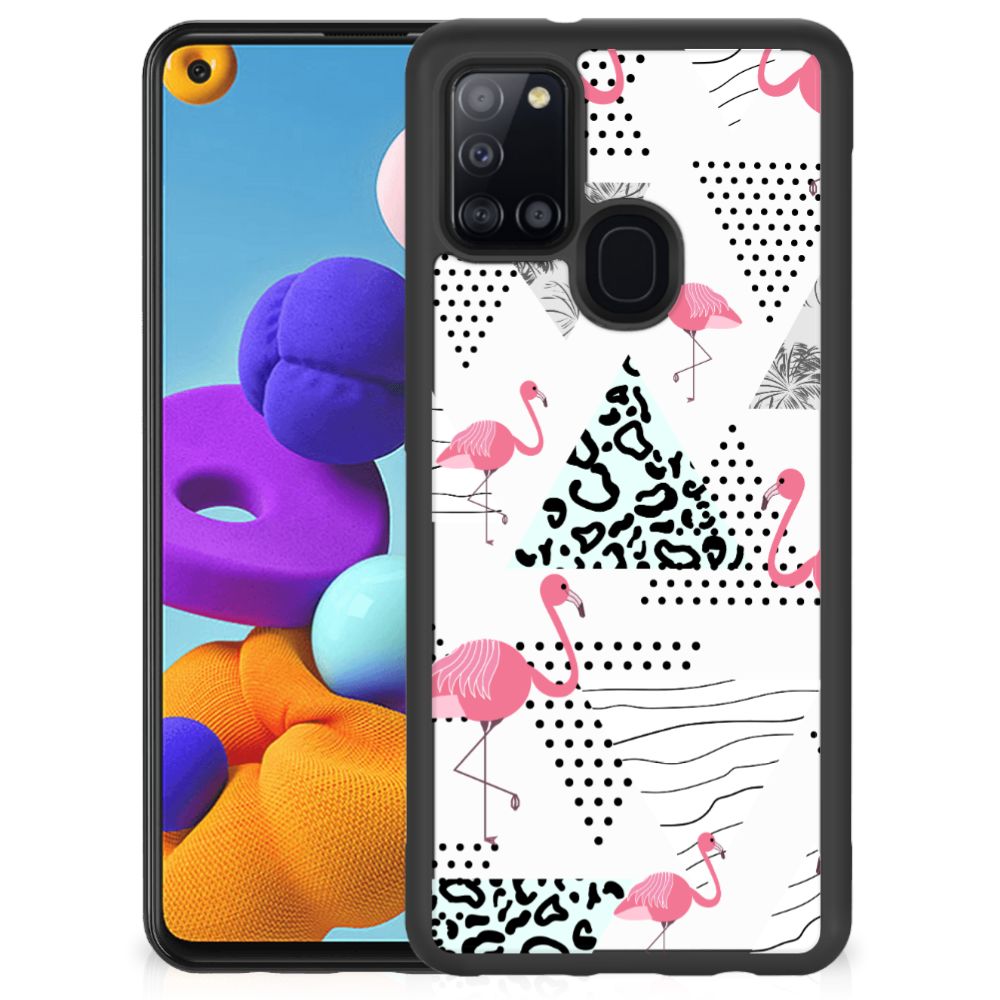 Samsung Galaxy A21s Back Cover Flamingo Triangle