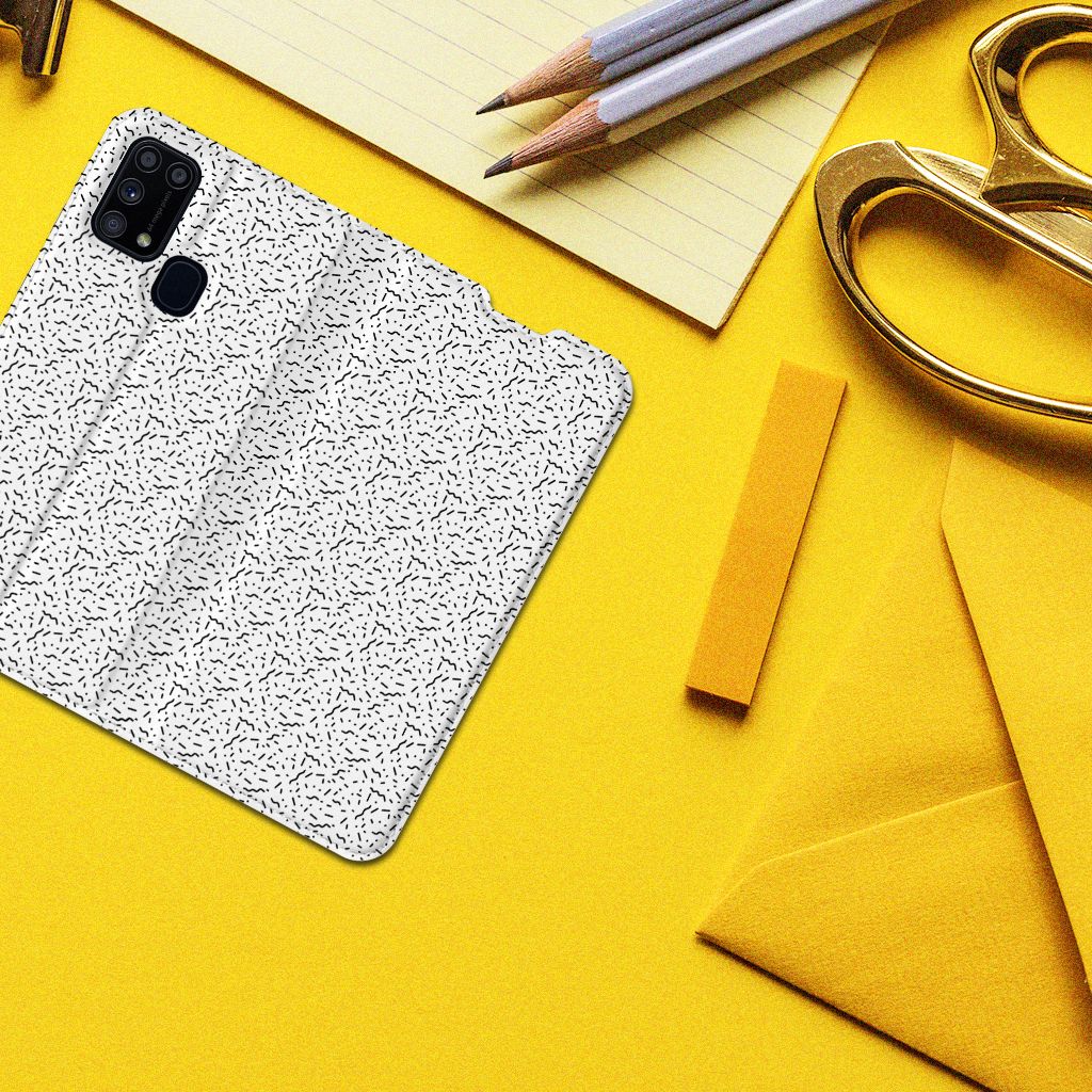 Samsung Galaxy M31 Hoesje met Magneet Stripes Dots - B2C Telecom