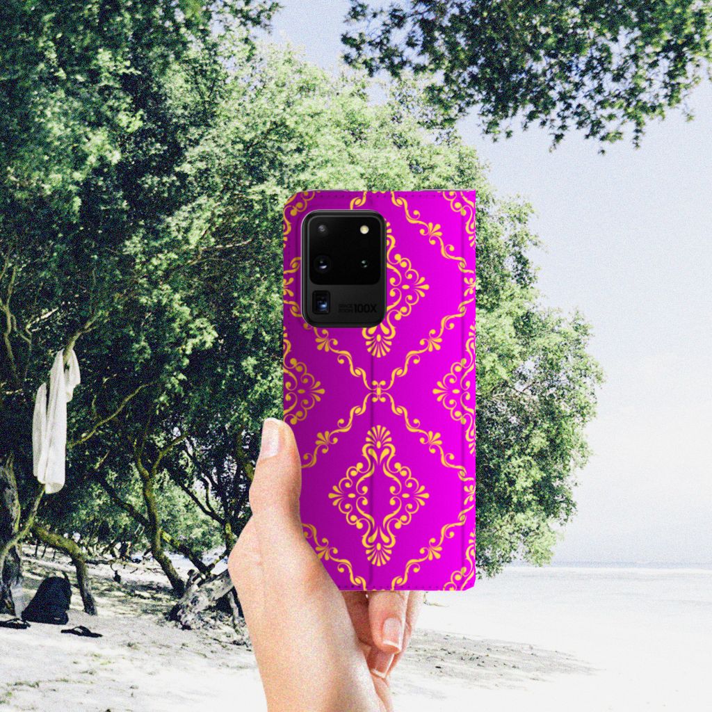 Telefoon Hoesje Samsung Galaxy S20 Ultra Barok Roze - B2C Telecom
