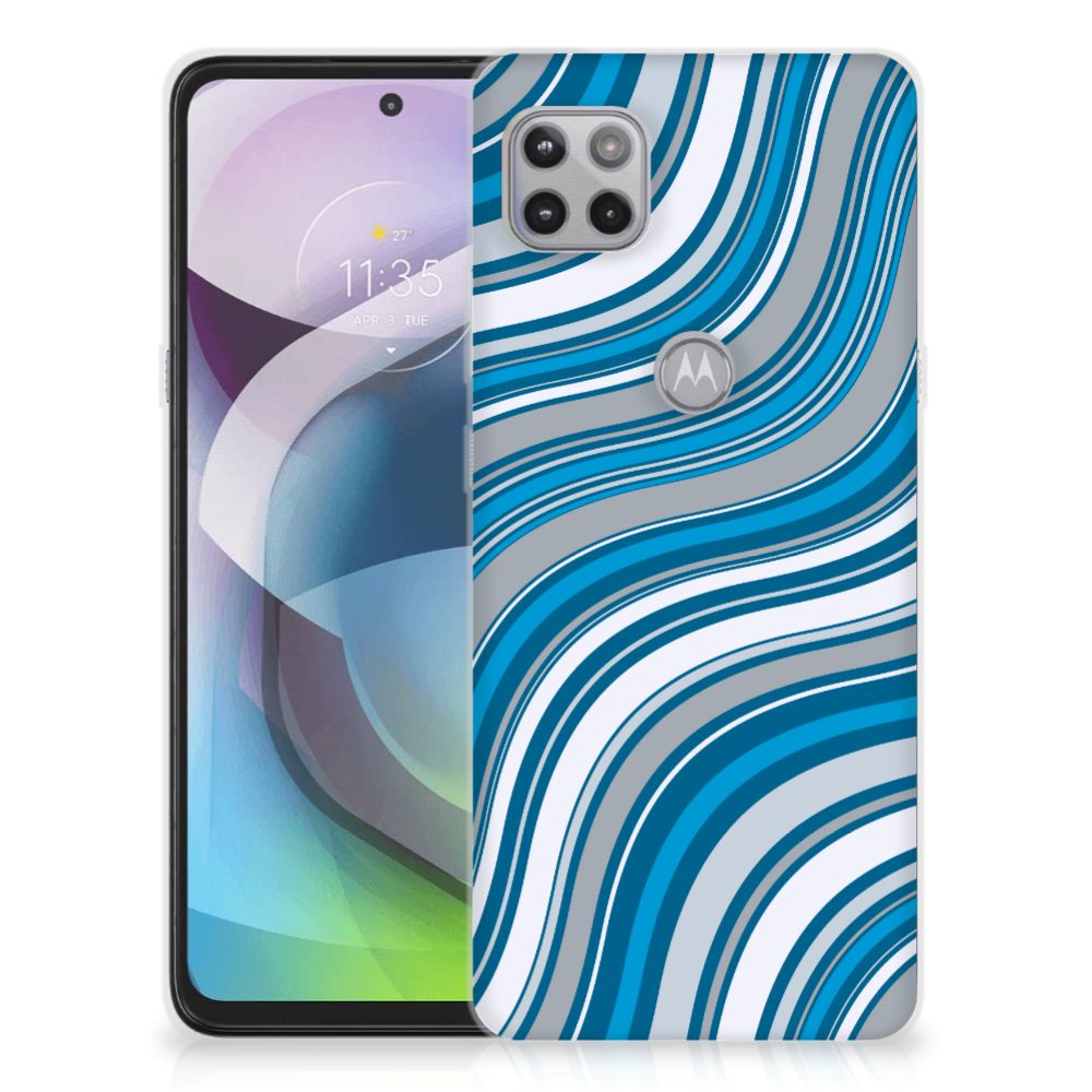 Motorola Moto G 5G TPU bumper Waves Blue