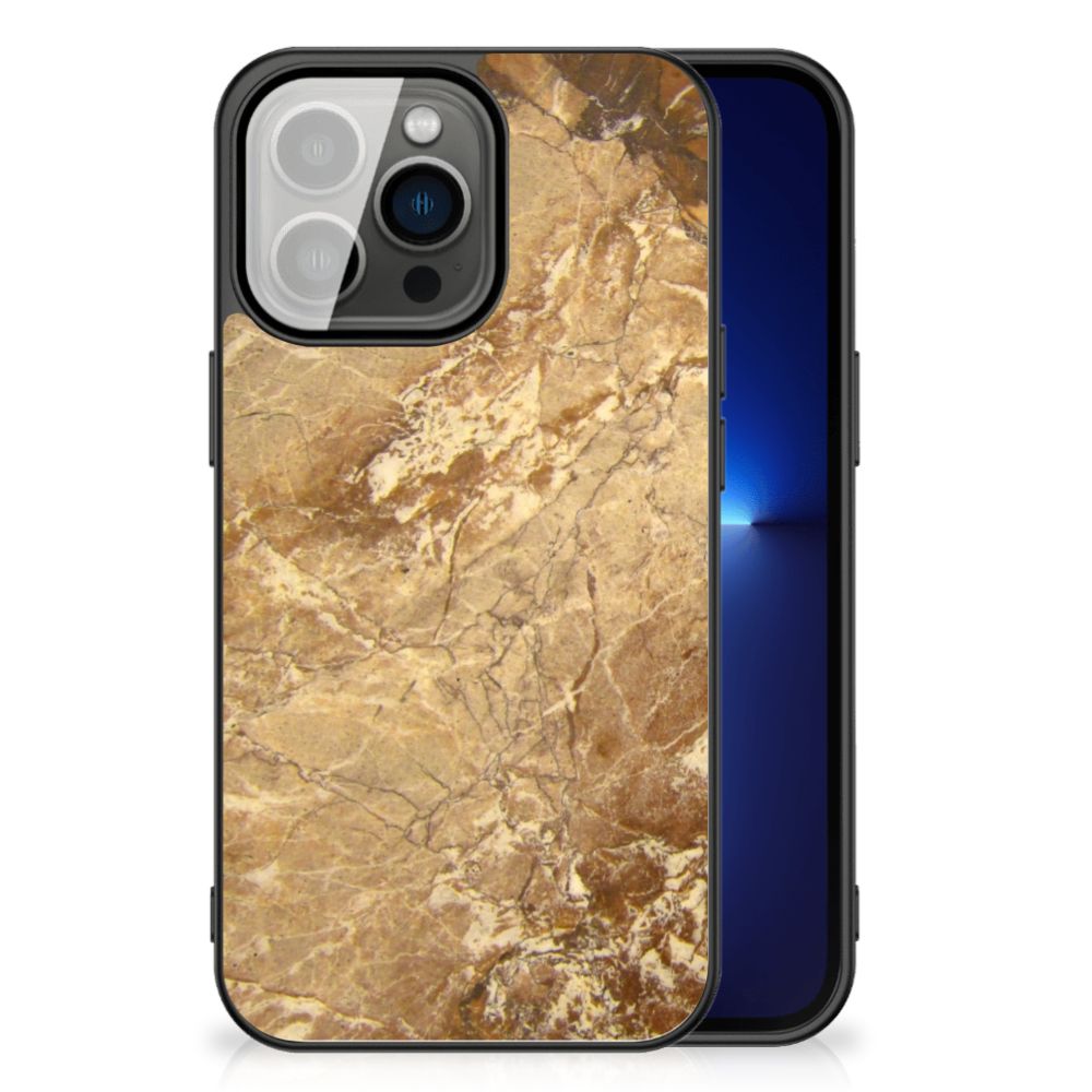 iPhone 13 Pro Marmeren Print Telefoonhoesje Marmer Creme
