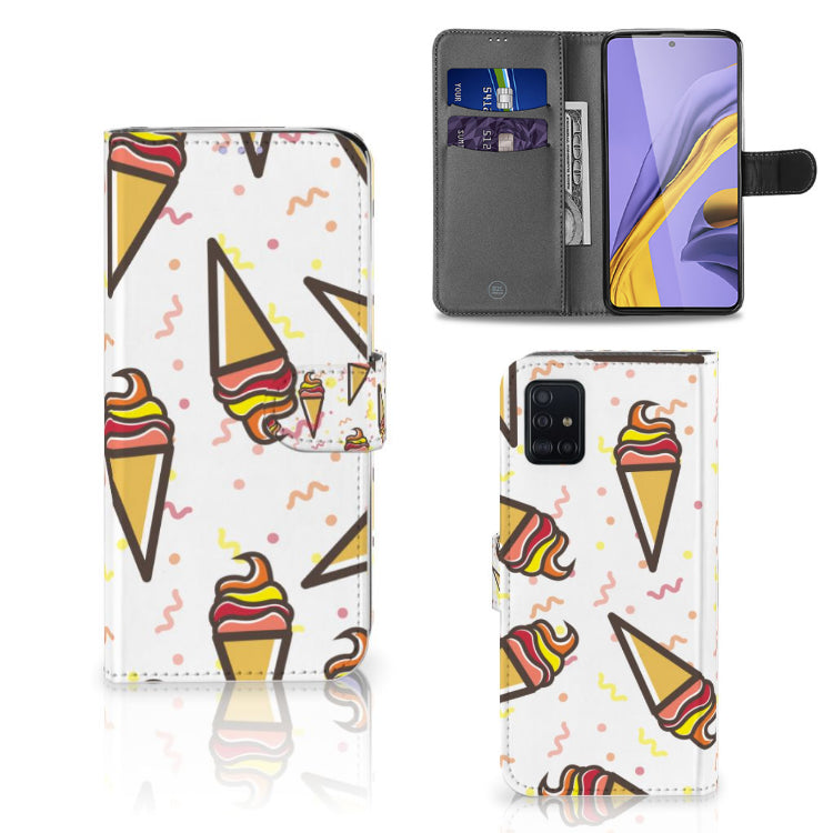 Samsung Galaxy A51 Book Cover Icecream