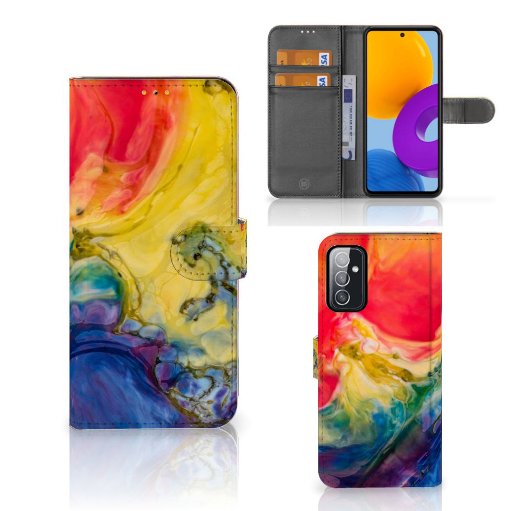 Hoesje Samsung Galaxy M52 Watercolor Dark