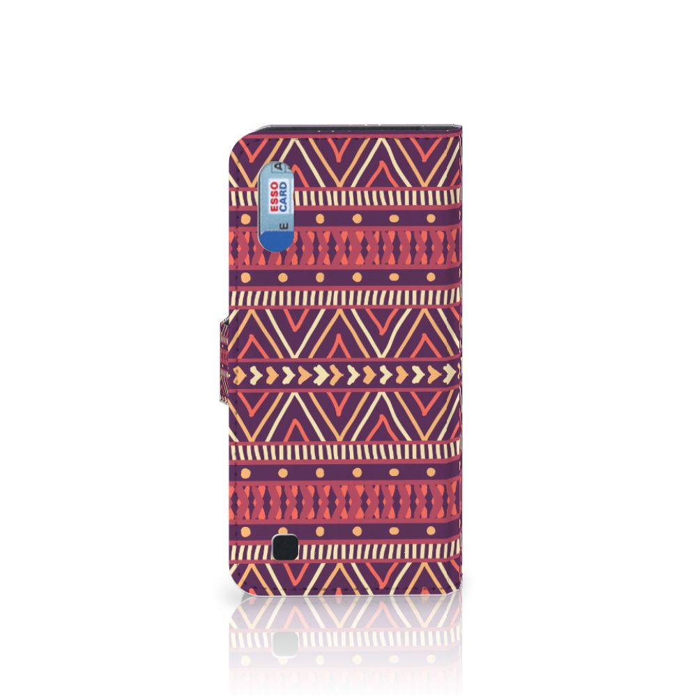 Samsung Galaxy M10 Telefoon Hoesje Aztec Paars