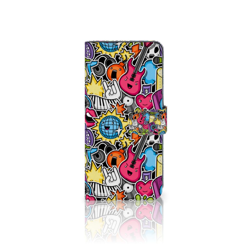 Alcatel 1S 2020 Wallet Case met Pasjes Punk Rock
