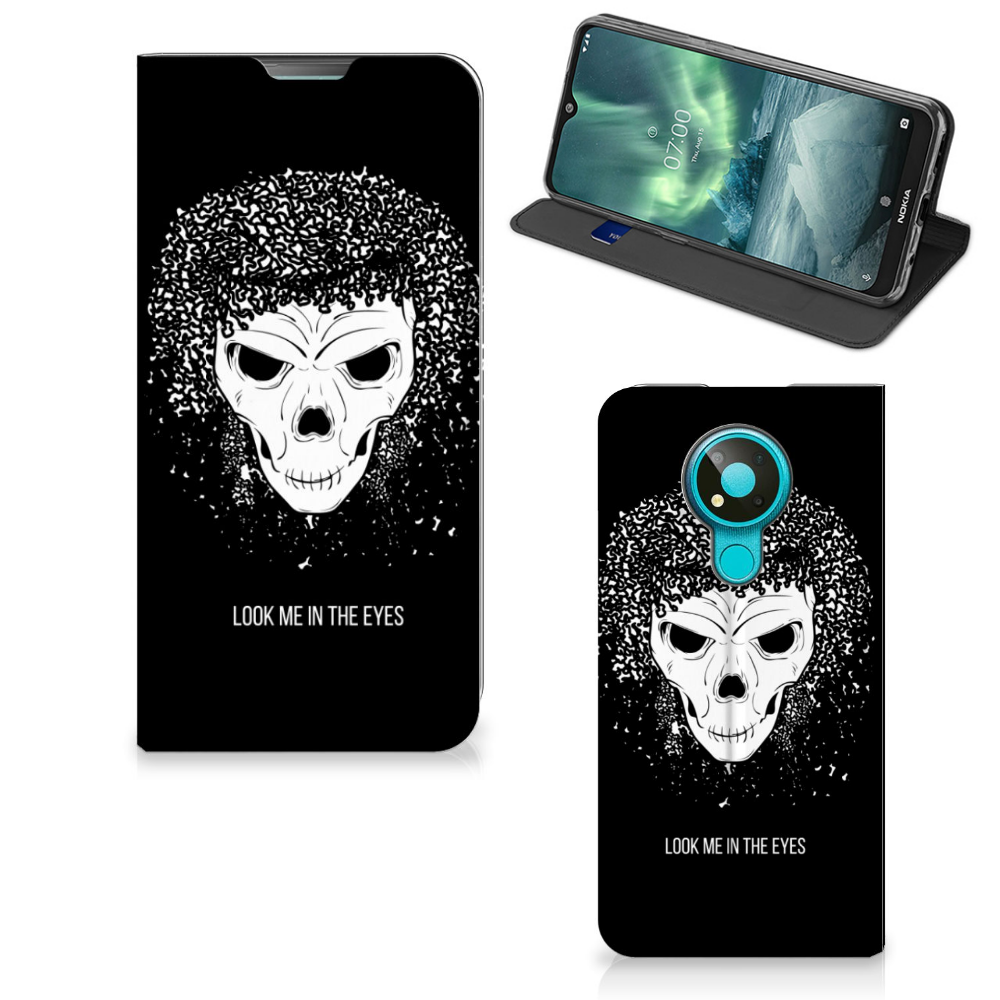 Mobiel BookCase Nokia 3.4 Skull Hair - B2C Telecom