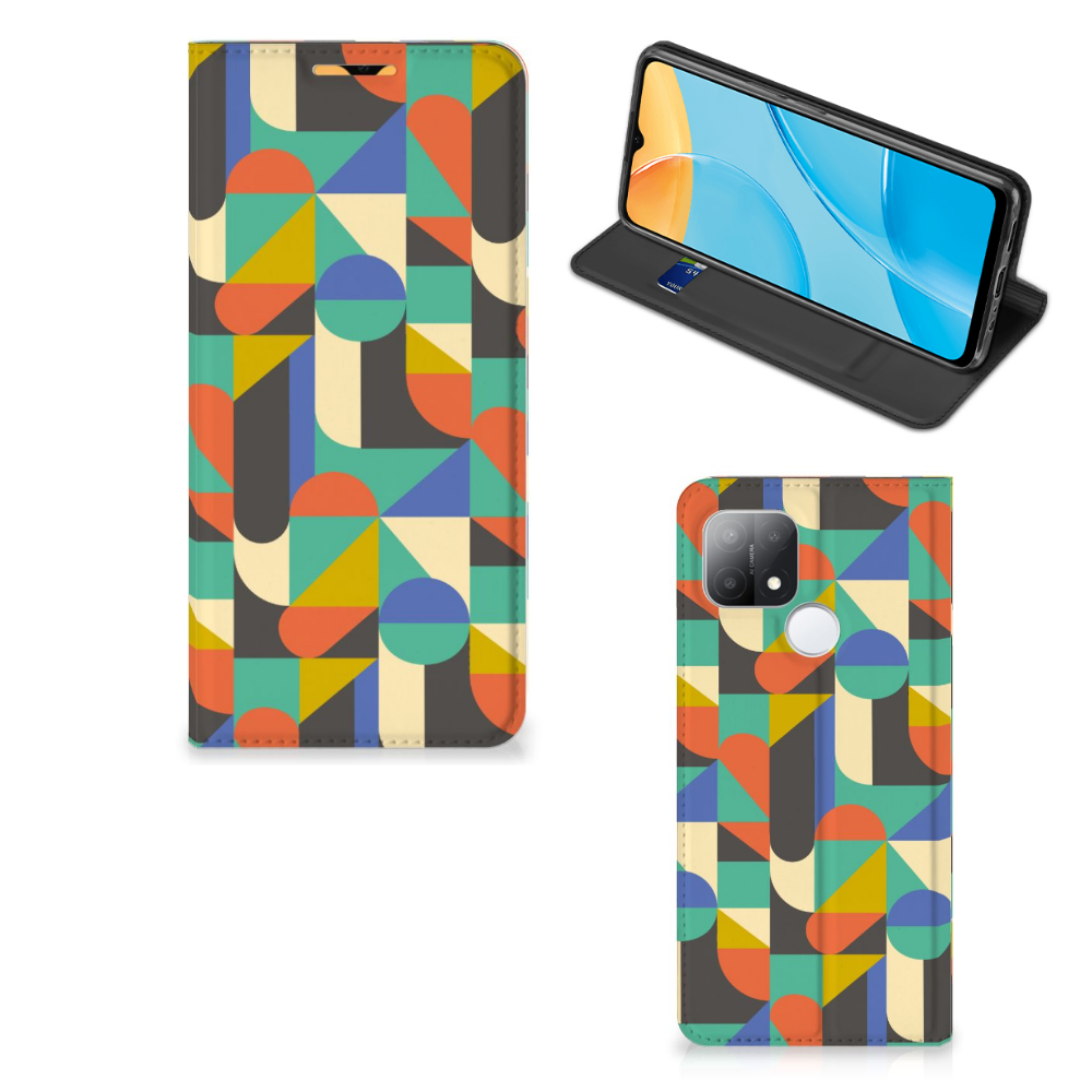 OPPO A15 Hoesje met Magneet Funky Retro - B2C Telecom