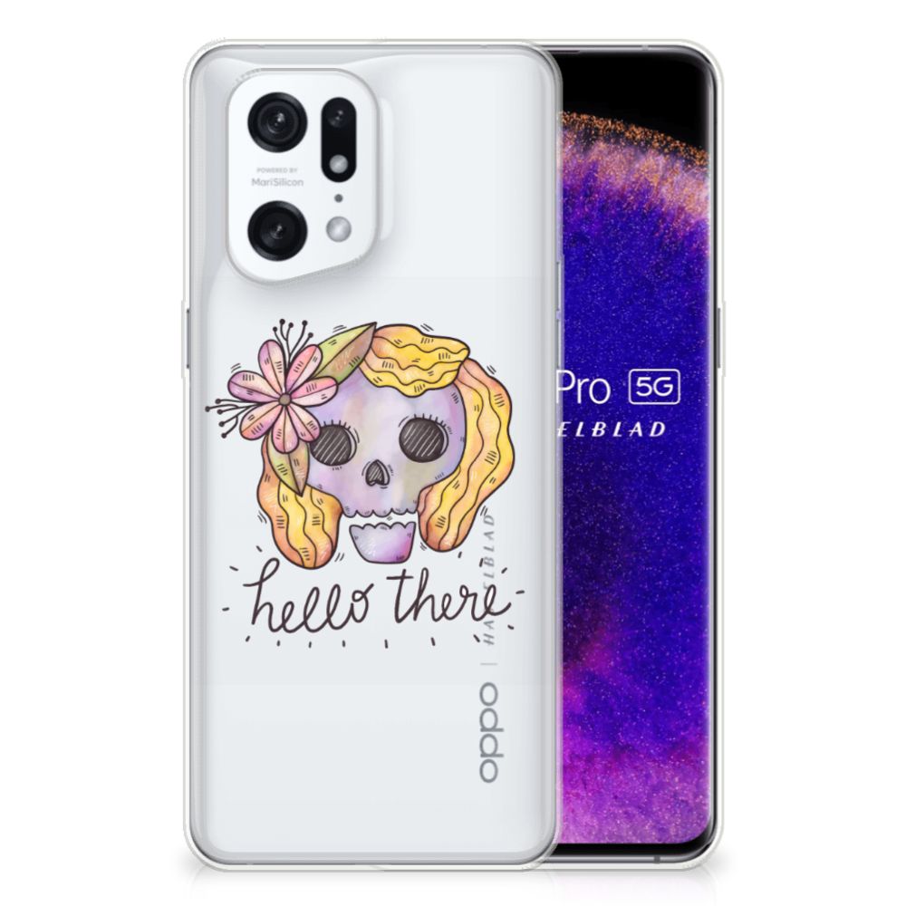 Silicone Back Case OPPO Find X5 Pro Boho Skull B2C Telecom