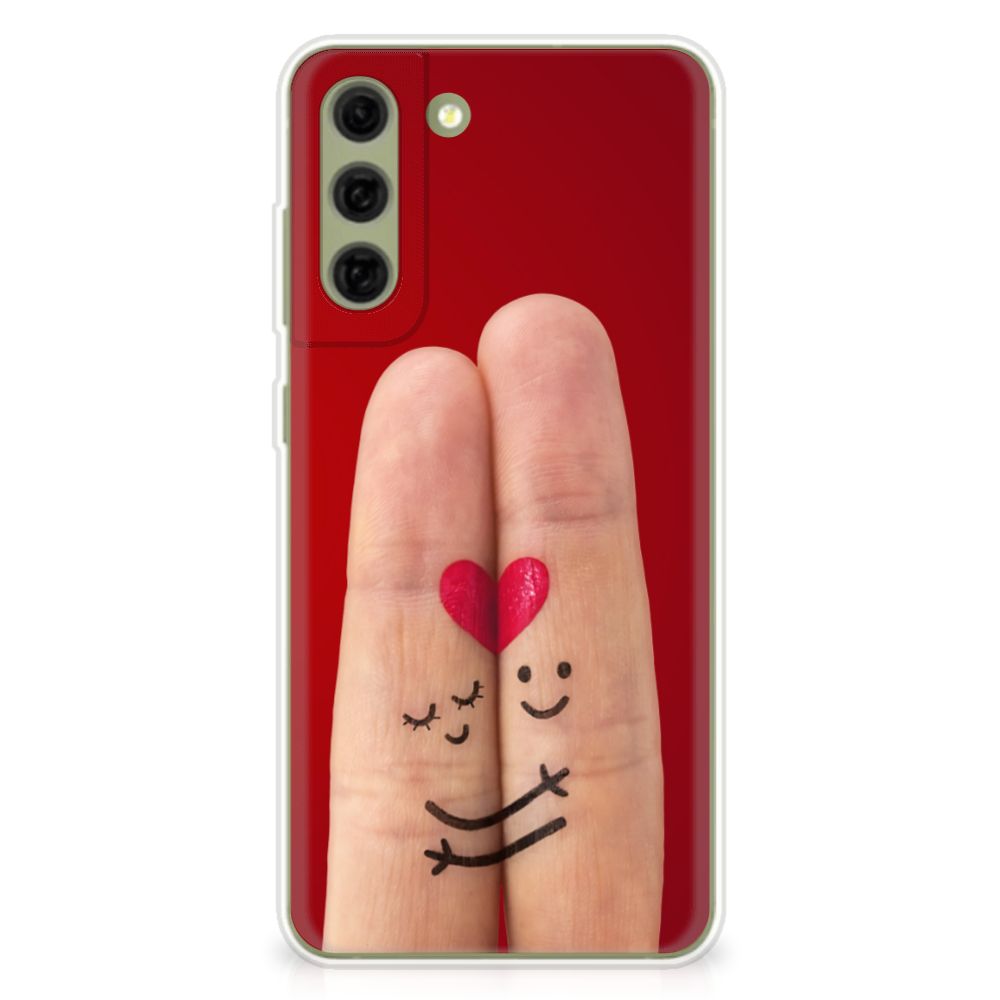 Samsung Galaxy S21FE Silicone Back Cover Liefde - Origineel Romantisch Cadeau
