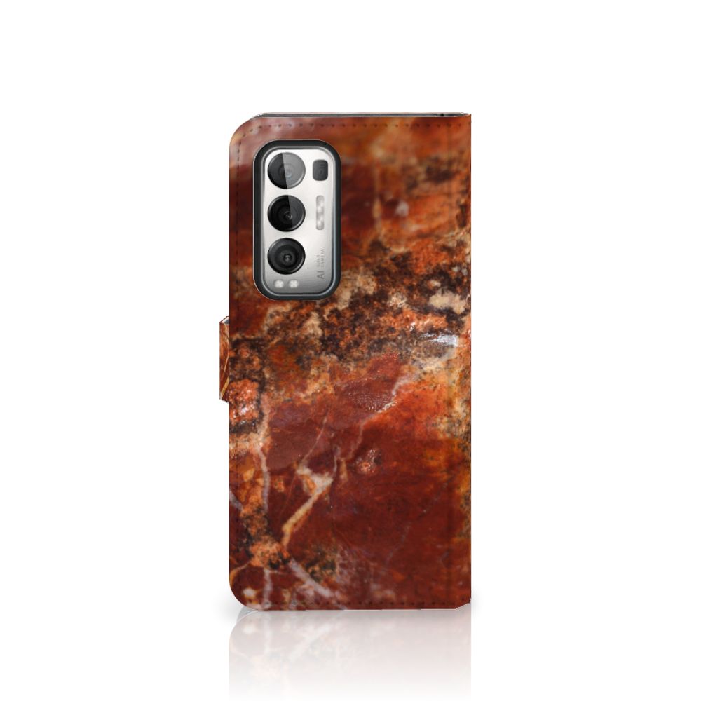OPPO Find X3 Neo 5G Bookcase Marmer Bruin