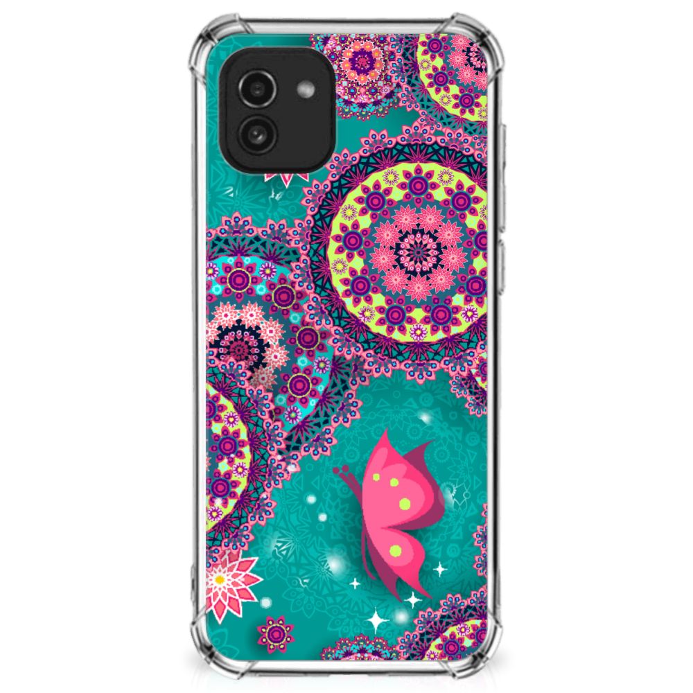 Samsung Galaxy A03 Back Cover Cirkels en Vlinders B2C Telecom