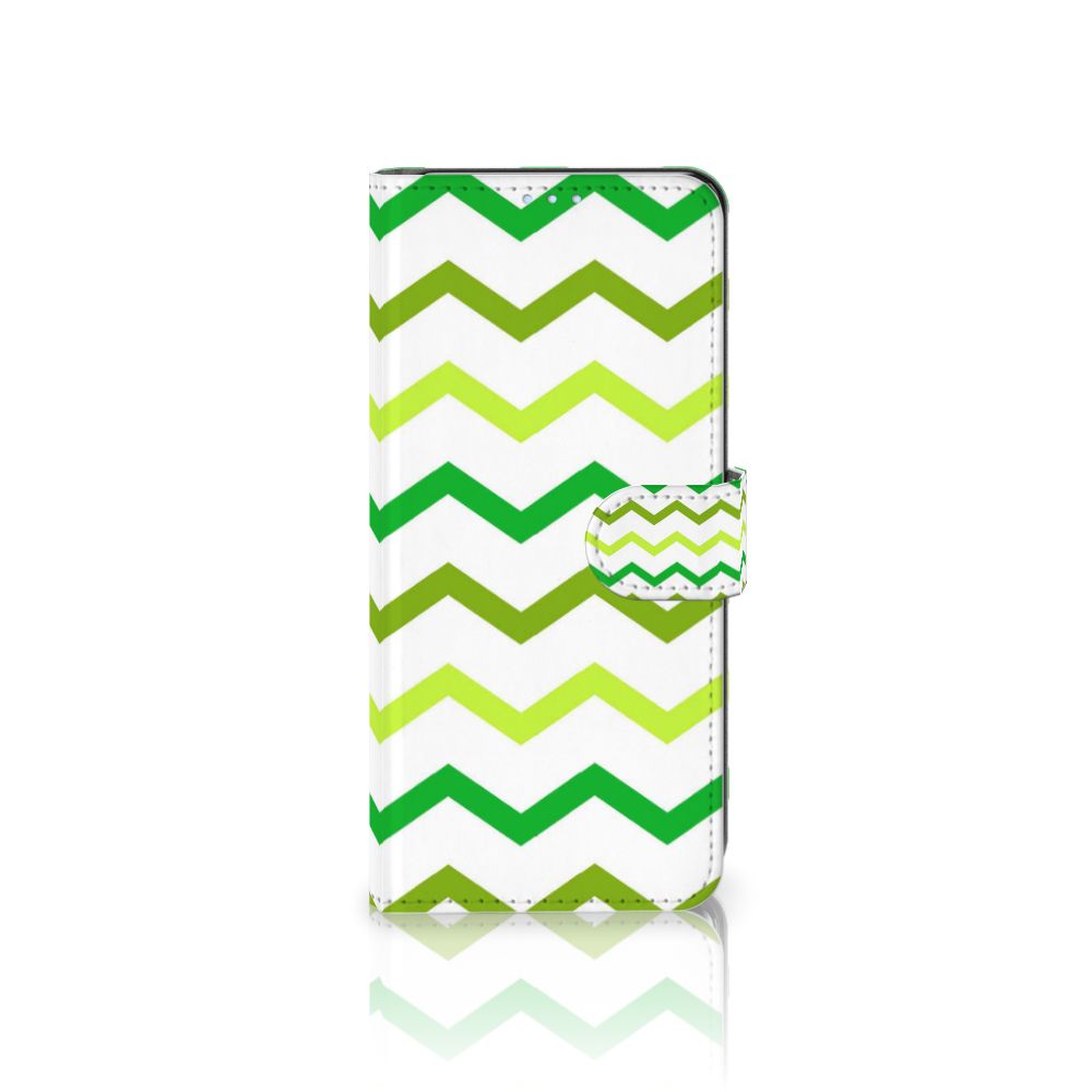 OPPO Reno 4 Pro 5G Telefoon Hoesje Zigzag Groen