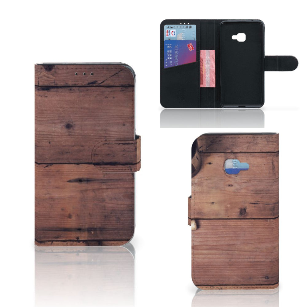 Samsung Galaxy Xcover 4 | Xcover 4s Book Style Case Old Wood