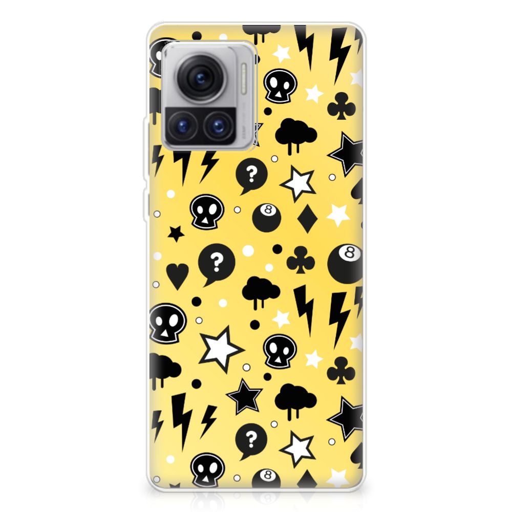 Silicone Back Case Motorola Moto X30 Pro Punk Geel