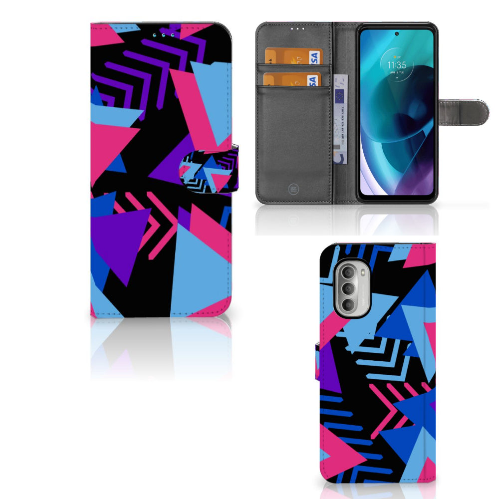 Motorola Moto G51 5G Book Case Funky Triangle