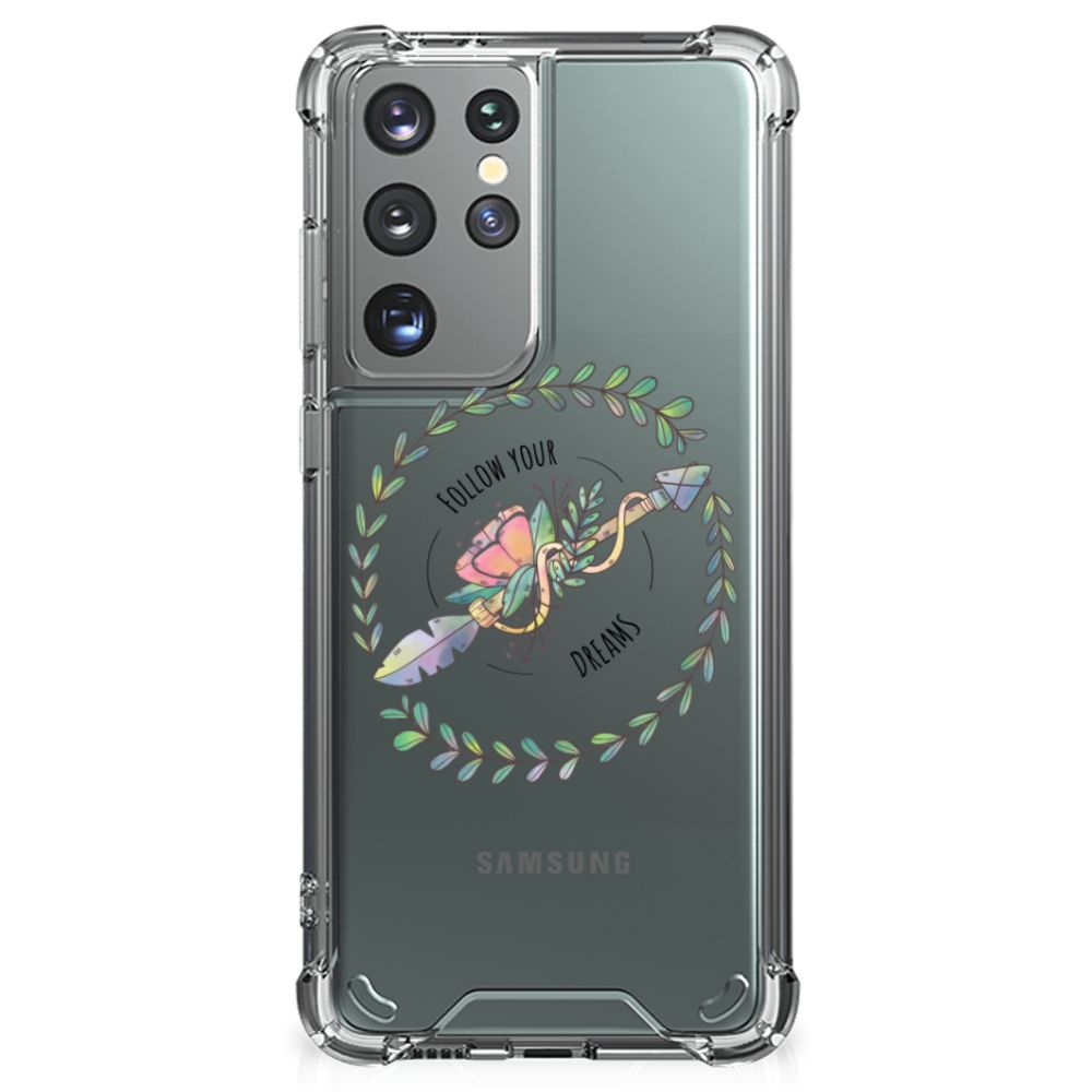 Samsung Galaxy S21 Ultra Stevig Bumper Hoesje Boho Dreams B2C Telecom
