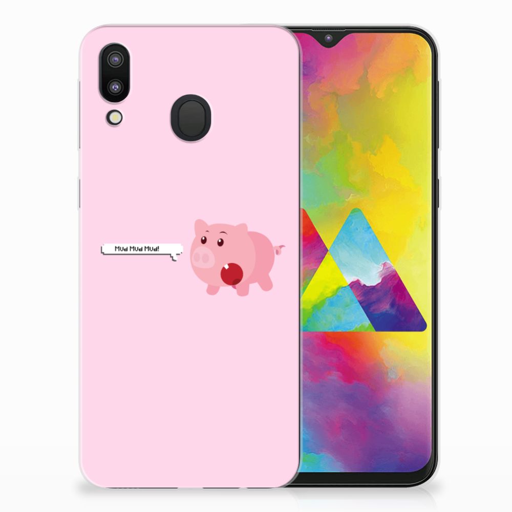 Samsung Galaxy M20 (Power) Telefoonhoesje met Naam Pig Mud