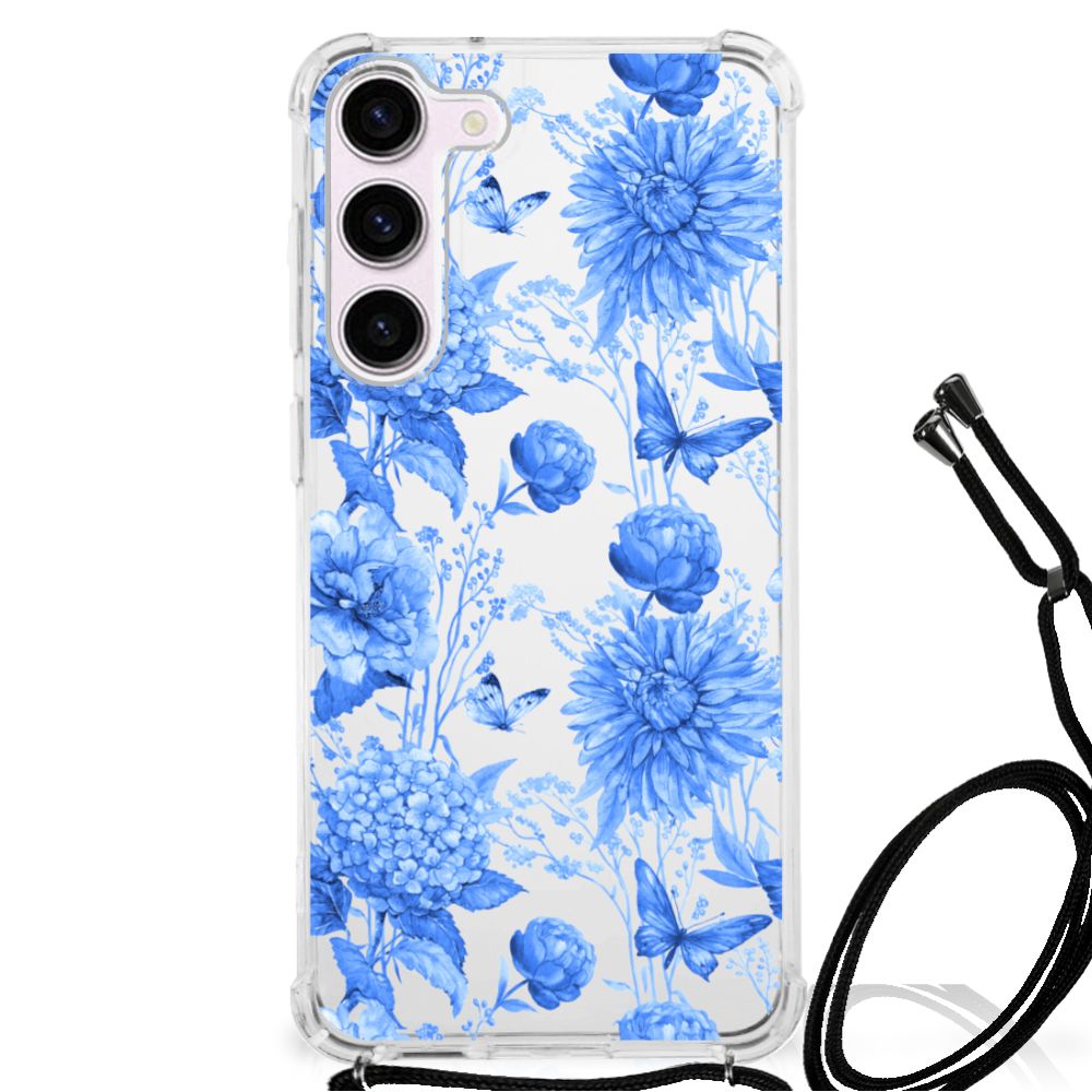 Case voor Samsung Galaxy S23 Flowers Blue B2C Telecom
